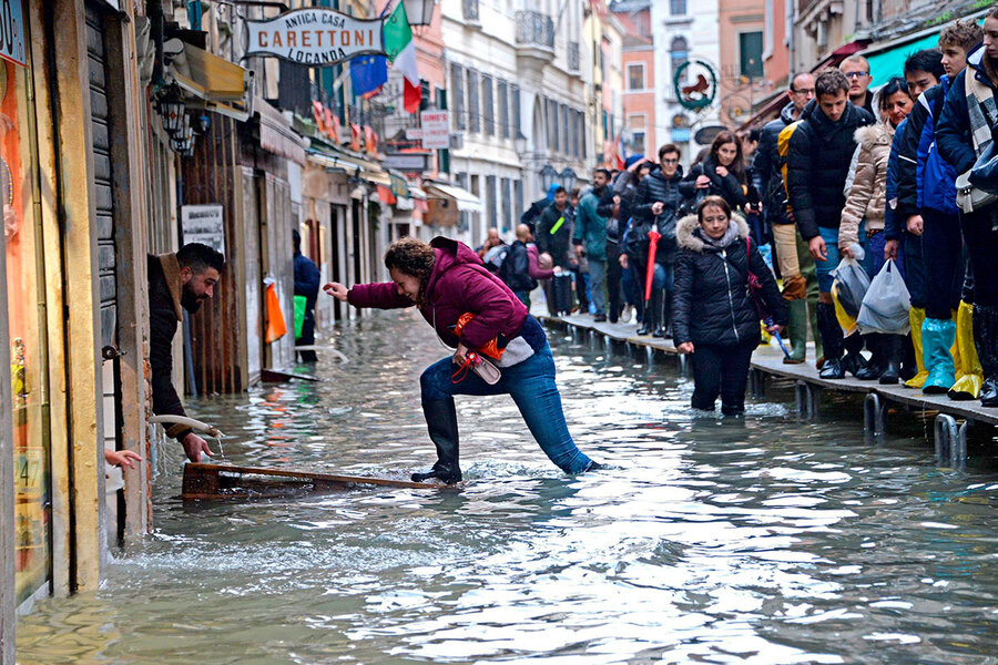 Venice’s new normal? High tide in the City of Canals.