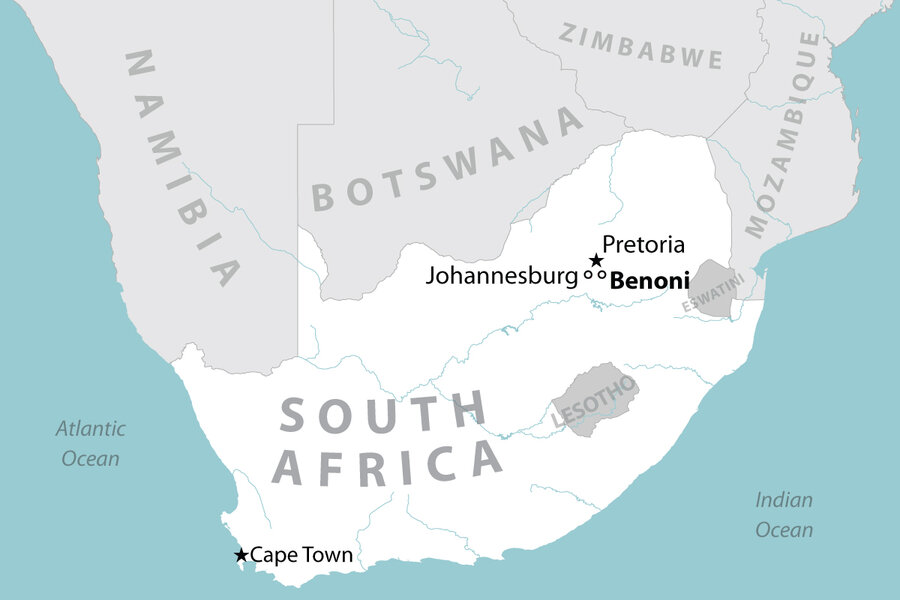 Political Location Map of BENONI