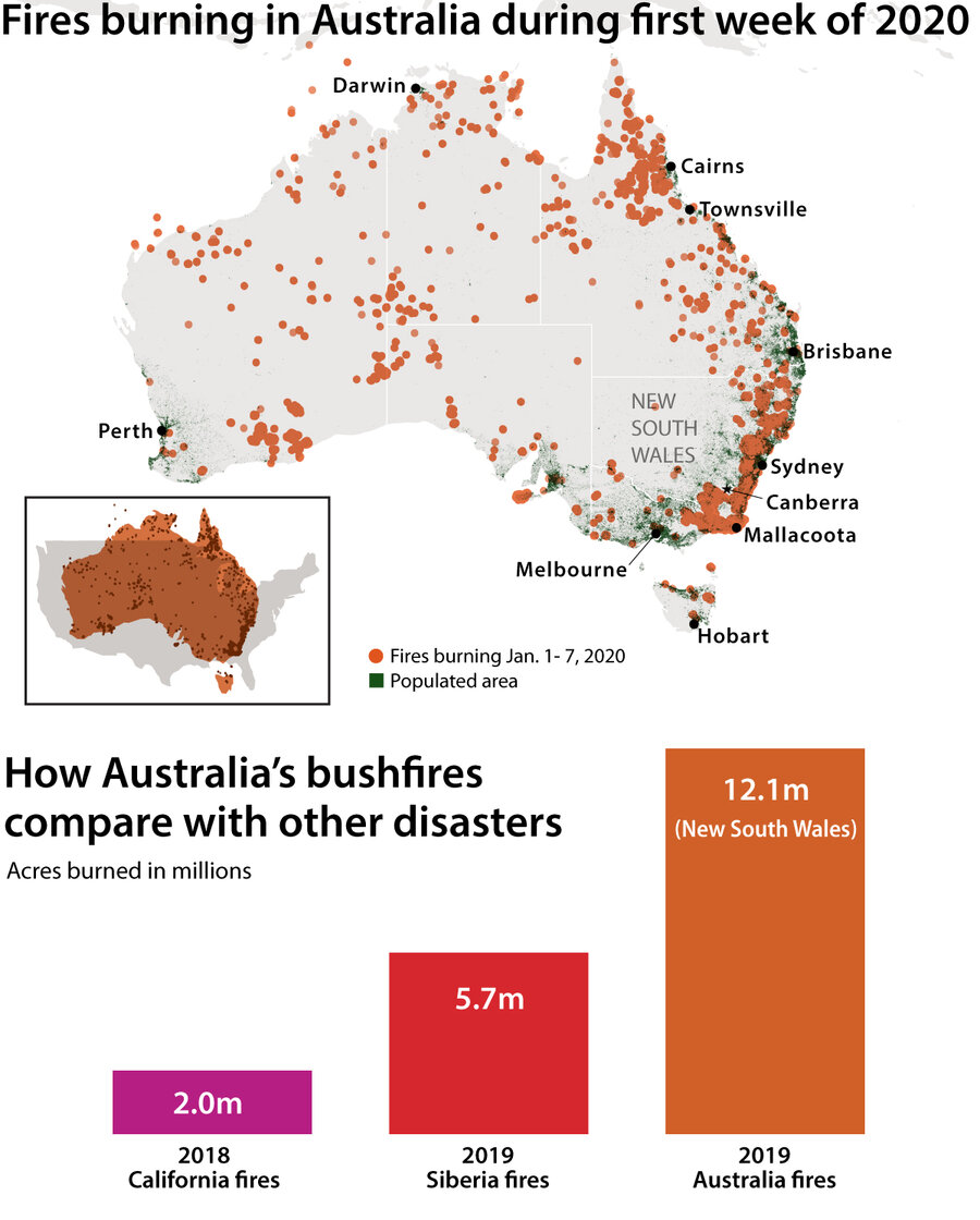 Australia Fires Putting 26 Million Acres Into Perspective Csmonitor Com