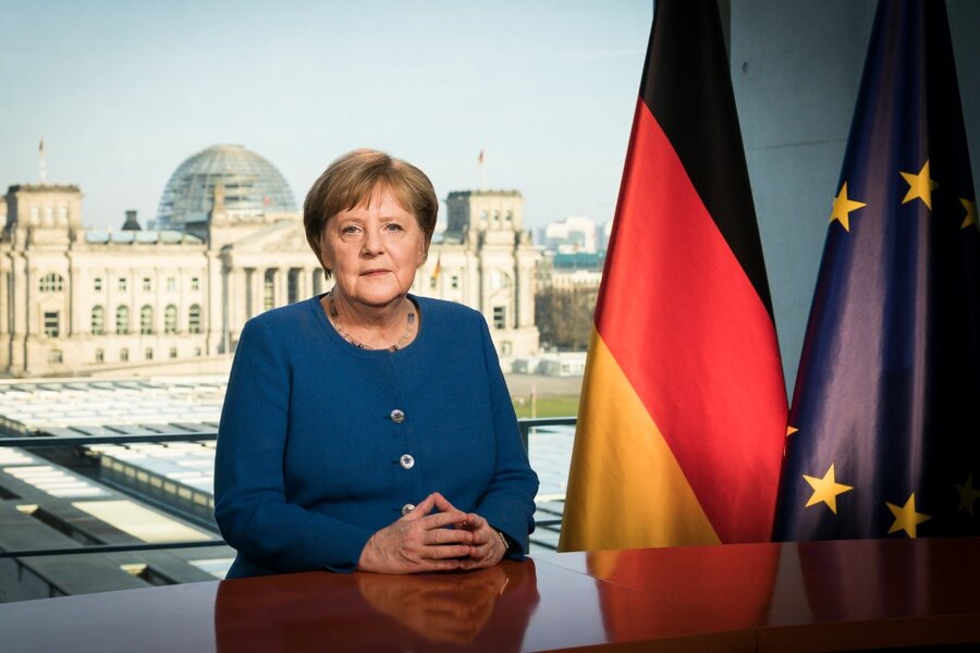 Germany S Angela Merkel Rises To The Coronavirus Leadership Challenge Csmonitor Com