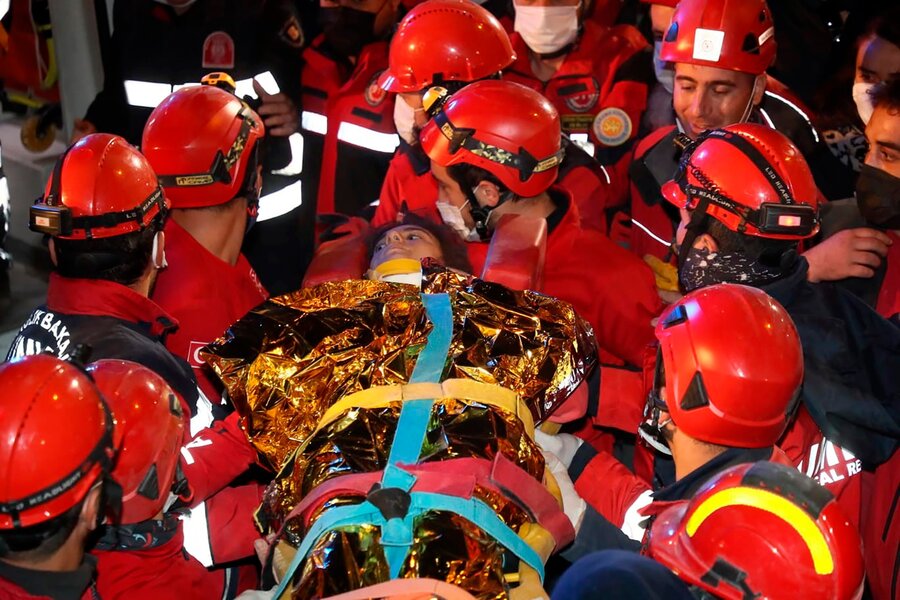 Two girls rescued from rubble after earthquake in Turkey