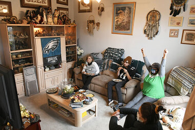 Eagles super-fans to watch Sunday game in fan caves