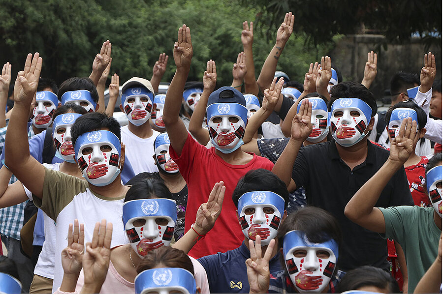 Myanmar As Protests Continue A Glimmer Of Greater Unity Csmonitor Com Myanmar As Protests Continue A Glimmer Of Greater Unity Csmonitor Com