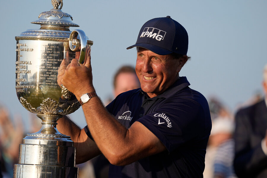<p>Phil Mickelson becomes oldest golfer to win a major championship thumbnail