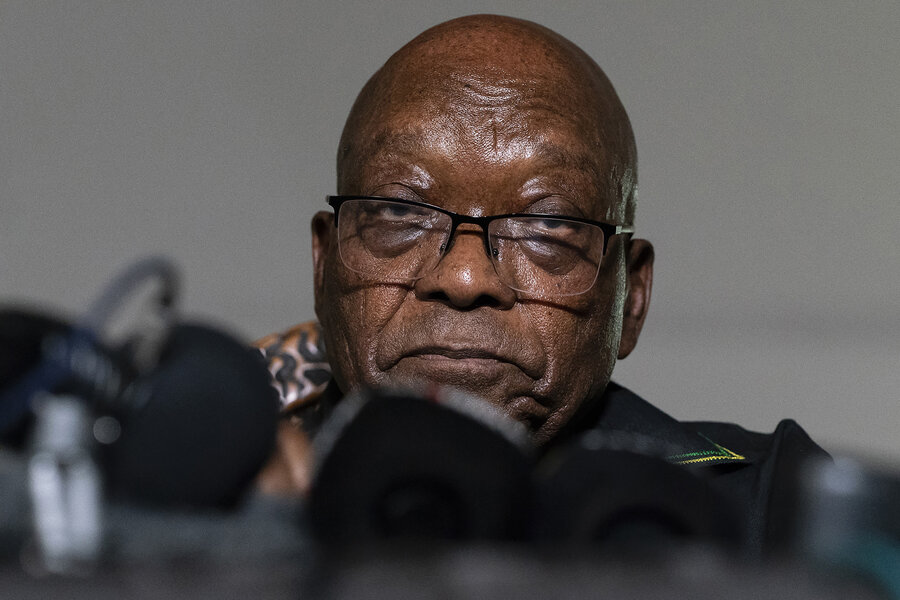 Former South African president turns himself in to authorities