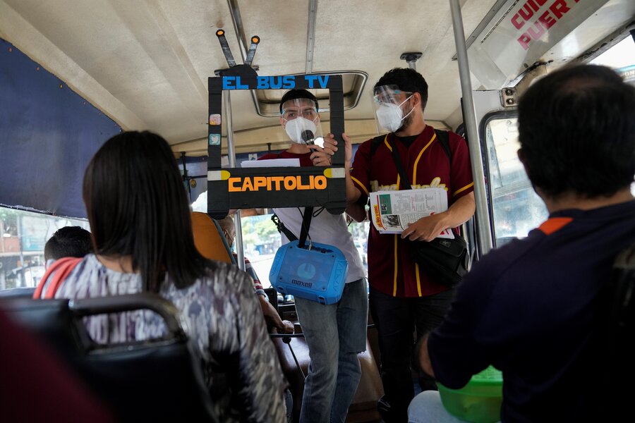 Venezuelan journalists fight censorship with curbside broadcasts