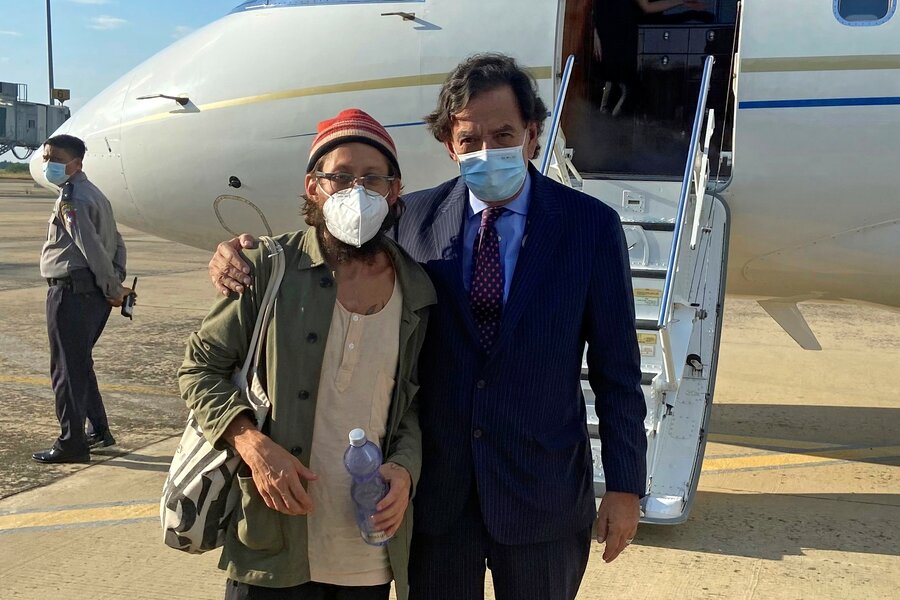 &lsquo;There&rsquo;s always hope&rsquo;: Myanmar frees jailed American journalist