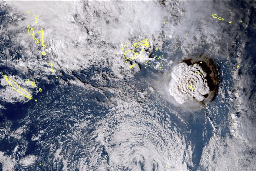 Volcano erupts near Tonga, spurring tsunami alerts across Pacific