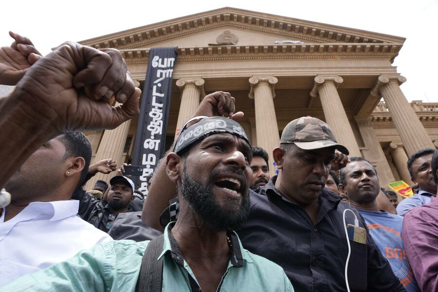 Sri Lanka installs PM as president as protesters voice discontent