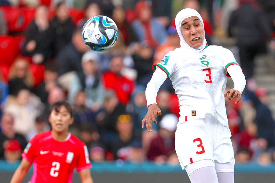 Morocco's Benzina becomes first player to wear hijab at FIFA Women's World  Cup