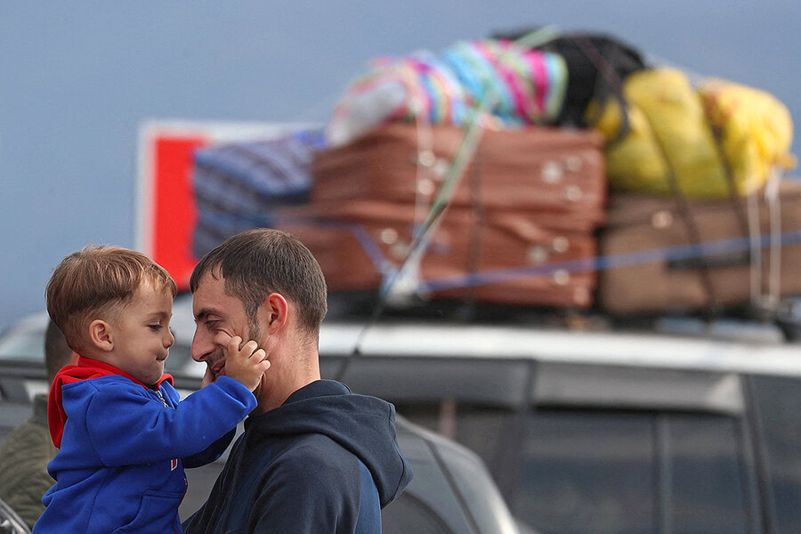 Nagorno-Karabakh refugees begin arriving in Armenia after Azerbaijan's  military offensive