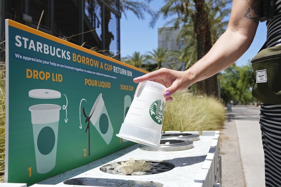 Starbucks has a coffee-cup climate issue as mobile, drive-thru booms