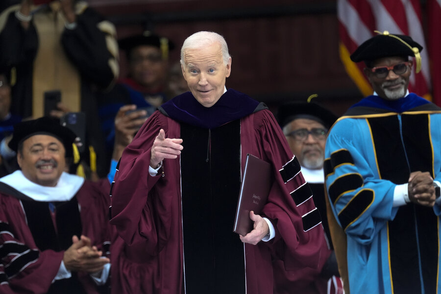Le président Biden aborde les manifestations contre la guerre entre Israël et le Hamas dans un discours prononcé devant les diplômés de Morehouse