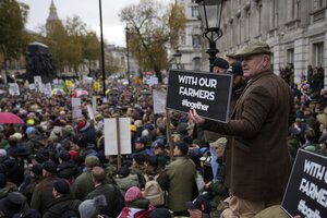 Thousands of farmers flooded the streets of London protesting an inheritance tax on agricultural land that they say would devastate family farms. The U.K. government says the tax would mainly affect rich individuals who bought farmland as an investment.