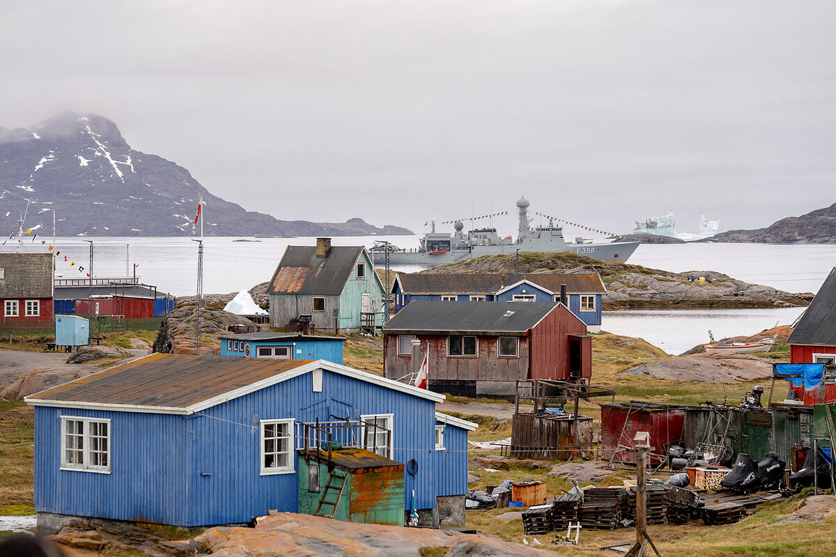 Royal Danish Navy frigate Triton off the coast of Greenland