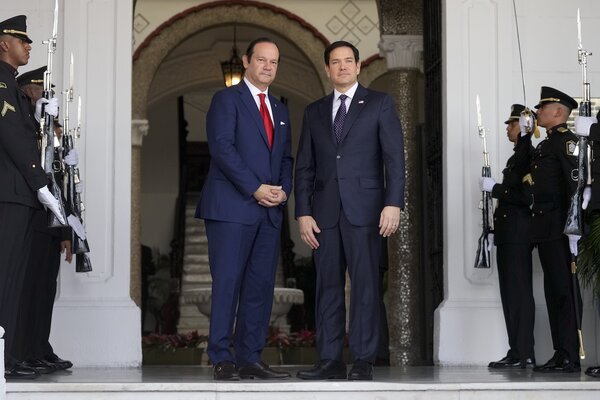 U.S. Secretary of State Marco Rubio meets with Panama's Foreign Minister Javier Martinez-Acha.