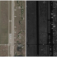 Satellite images show the Belaya Airfield before and after the Ukrainian drone attack that targeted Russian military defenses.
