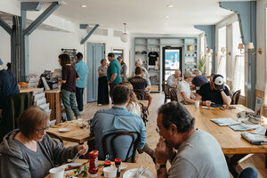 It’s no surprise that news outlets are struggling for both dollars and trust. In Camden, Maine, a local newspaper opened a café to welcome in the community.