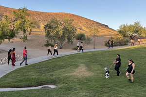 For a club of women walkers in Las Vegas, even the desert heat doesn’t deter their weekly gathering. Many of them have sought out the conversation and companionship – a sneaker-clad effort to strengthen the social fabric of the area.