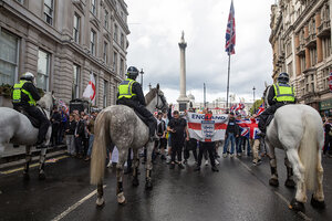 In Britain, a nationalist flag-waving campaign targeting immigrants and the hotels that house them has become an expression for grievances over housing shortages, the economy, and a sense the government is losing control of its borders.