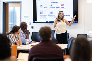 With former federal employees looking for jobs, Maryland saw an opportunity to support its schools. A new program is offering them three months of teacher training – and the opportunity to make a difference in the classroom.