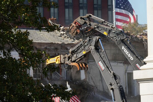 The East Wing is being replaced by a $250 million gilt ballroom. On display is how President Trump’s public and private personas have merged. 