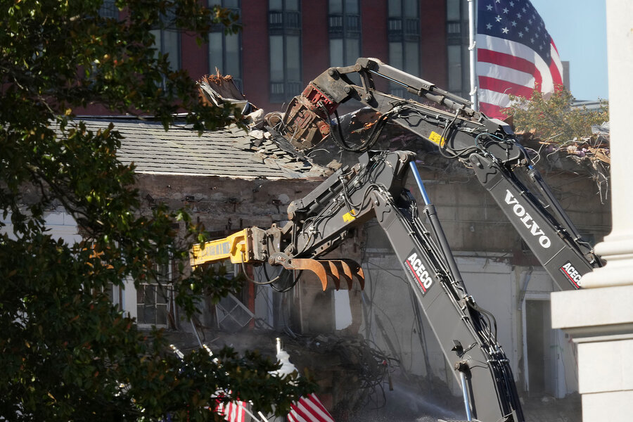 Ballroom build begins: It’s not just norms Trump’s bulldozing in Washington