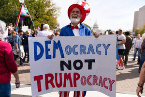 Saying U.S. President Donald Trump is testing the nation’s balance of power, protesters gathered in the nation’s capital and across the U.S. for “No Kings” demonstrations.