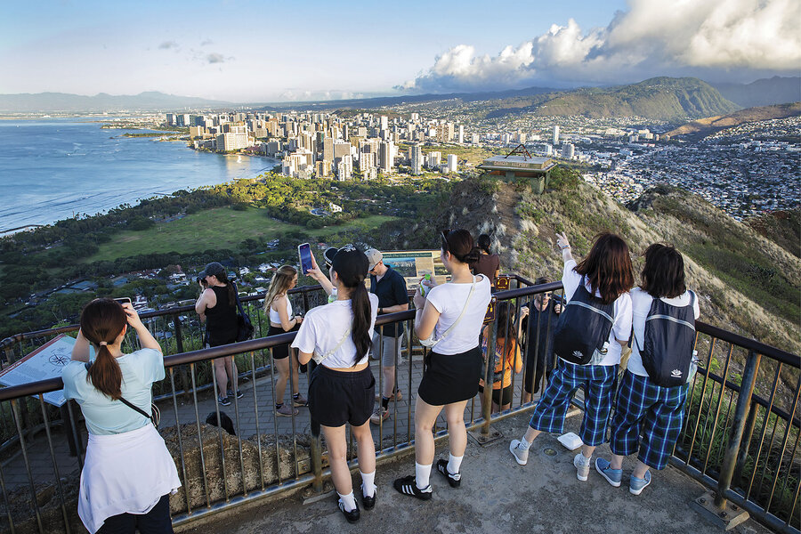In Hawaii, climbing Diamond Head is the height of delight