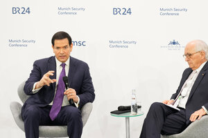 Secretary of State Marco Rubio struck a less aggressive tone with allies about the Trump administration’s intent to reshape the trans-Atlantic alliance.