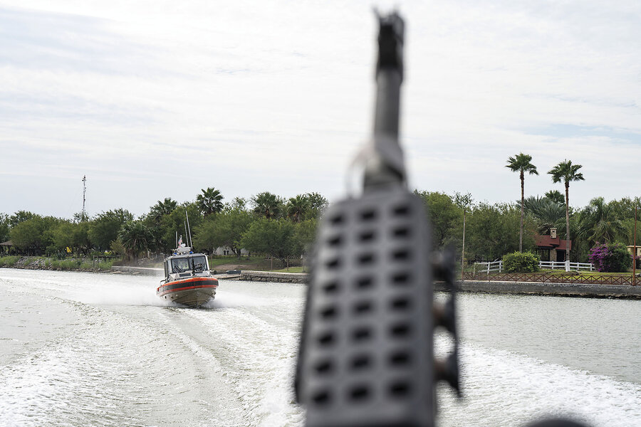 Coast Guard patrols a quiet southern border as enforcement action moves inland