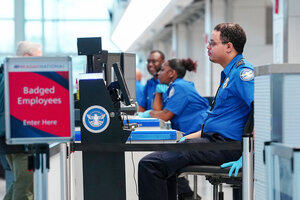 For the third time since last fall, Transportation Security Administration employees are working without pay during a government shutdown.