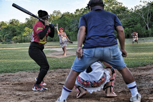 Women were once unwelcome playing on the village ball field in Hondzonot, Mexico. That has changed for the team Las Diablillas.