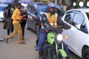 csmonitor.com - Vincent Owino - In Nairobi, passengers queue for cheaper, quieter electric rides