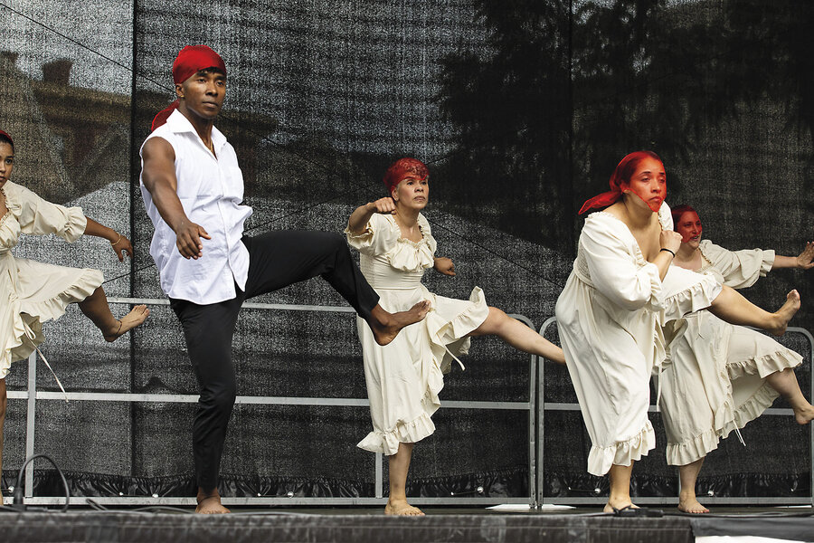Watching the whirled go by at a multicultural dance festival
