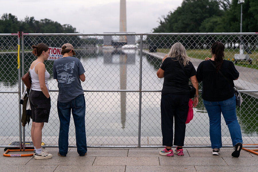 On July 4 eve, Reflecting Pool holds a cloudy mirror to a polarized America