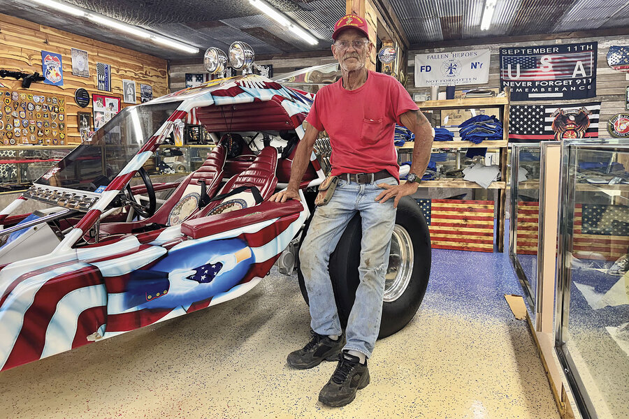 A Marine veteran remembers America's fallen heroes in a roadside tribute