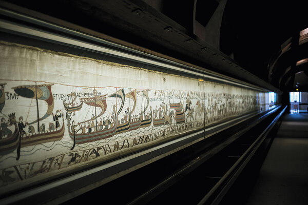 Bayeux Tapestry: Early threads of English history go on display in LondonBy Mark Rice-Oxley / 5 min