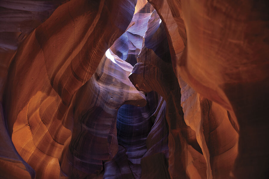 Nature is forever carving, and recarving, picturesque Upper Antelope Canyon