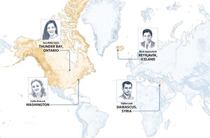 Every week, a selection of Monitor staffers and contributors share their challenges and insights from reporting around the globe.