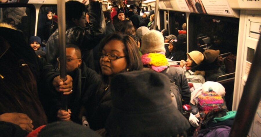 Inauguration bound Riding the Metro