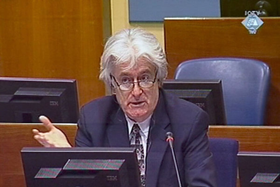 Radovan Karadzic denies genocide charges at war crimes tribunal ...