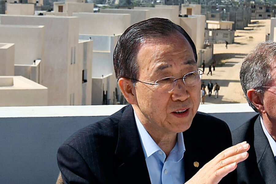 UN chief Ban Ki-Moon slams Israel blockade of Gaza - CSMonitor.com