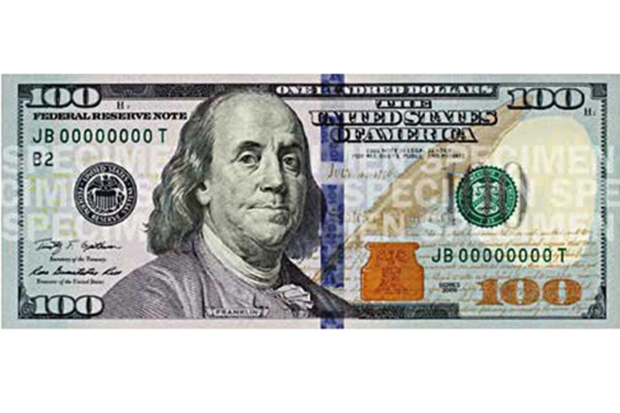 US Treasury: New 100 dollar bill needs 3D tech 