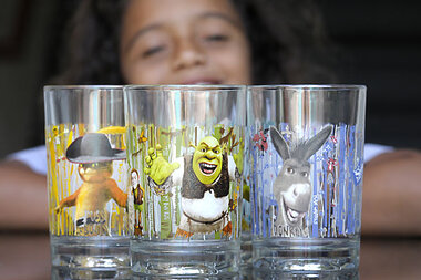 Mcdonalds Shrek Vintage Glass Cups Set of 4 