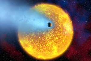 Huge flaming planet has a tail like a comet - CSMonitor.com