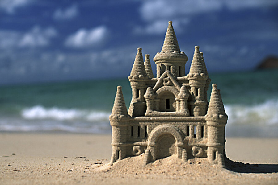Sand castle stimulus reclaimed by the tides