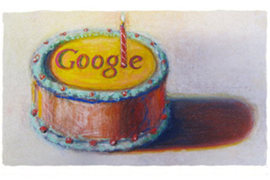 Google celebrates birthday with cake