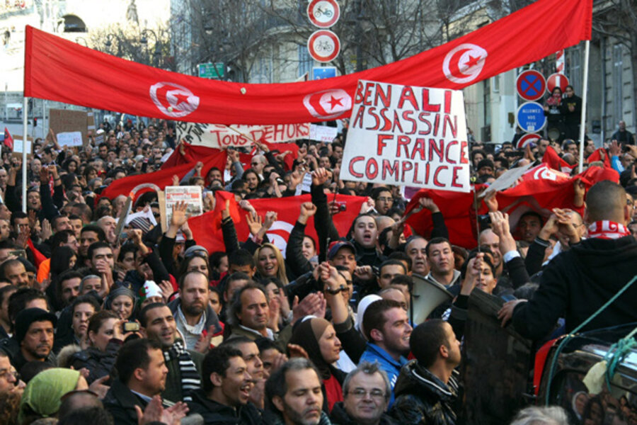 Among France's Tunisians, elation and worry