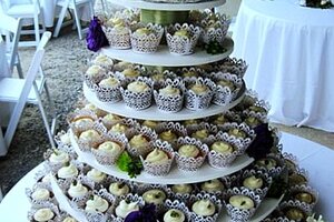 Instead of a traditional wedding cake a tier of cupcakes CSMonitor